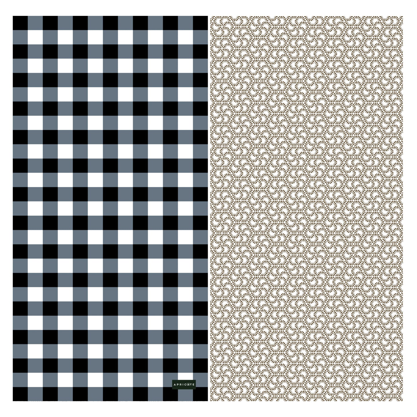 BEACH TOWEL - BLACK CHECK