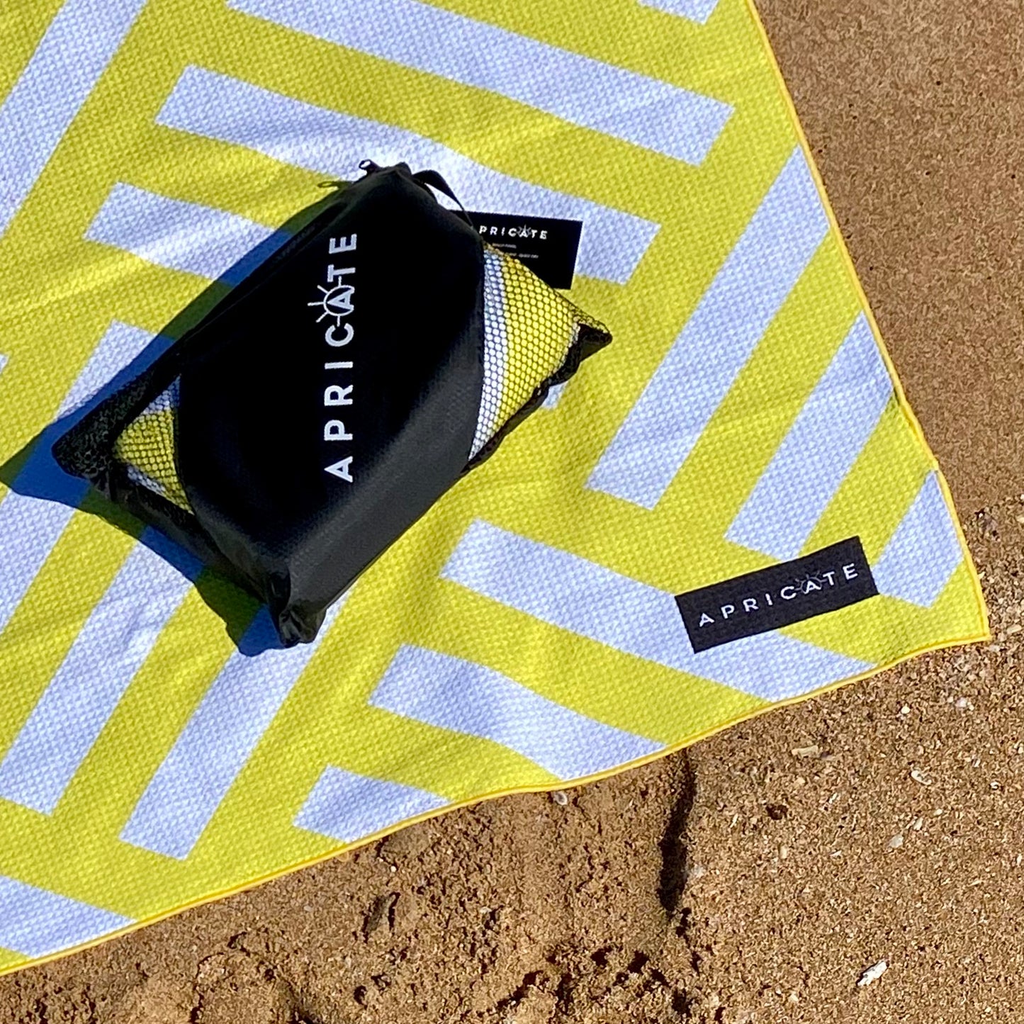 Yellow Striped Beach Towels | Large Beach Towels | Apricate